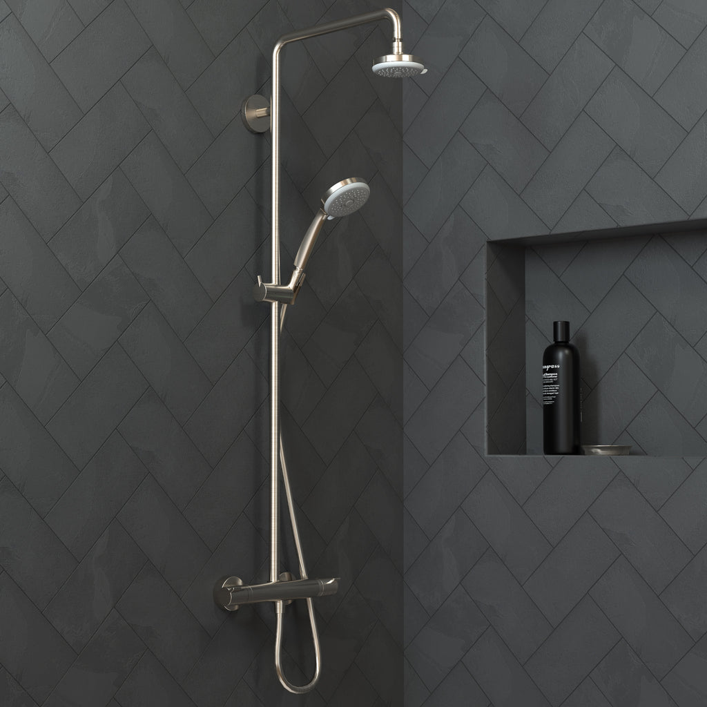 HANSGROHE 04733820 Croma 100 Showerhead E 3-Jet, 1.8 GPM - Brushed Nickel