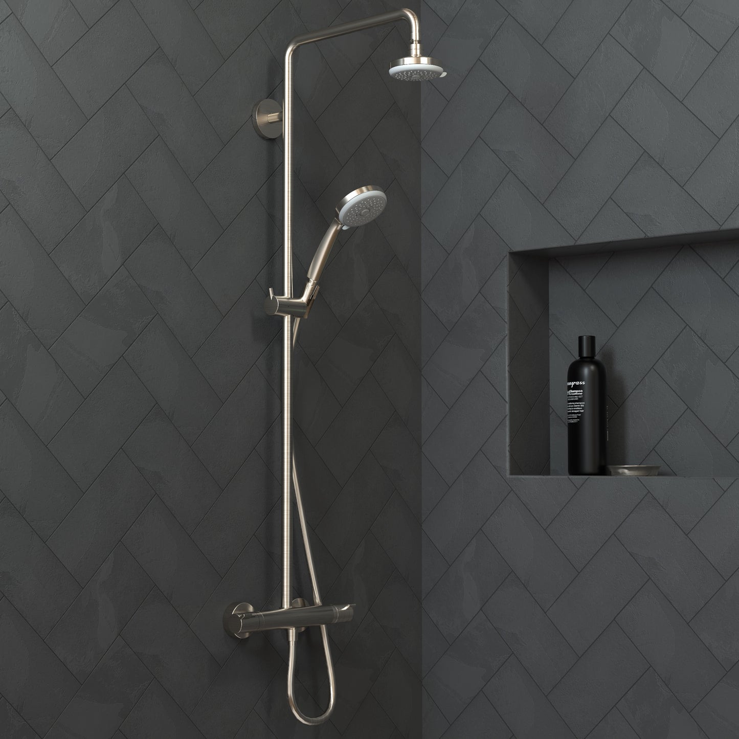 HANSGROHE 04733820 Croma 100 Showerhead E 3-Jet, 1.8 GPM - Brushed Nickel