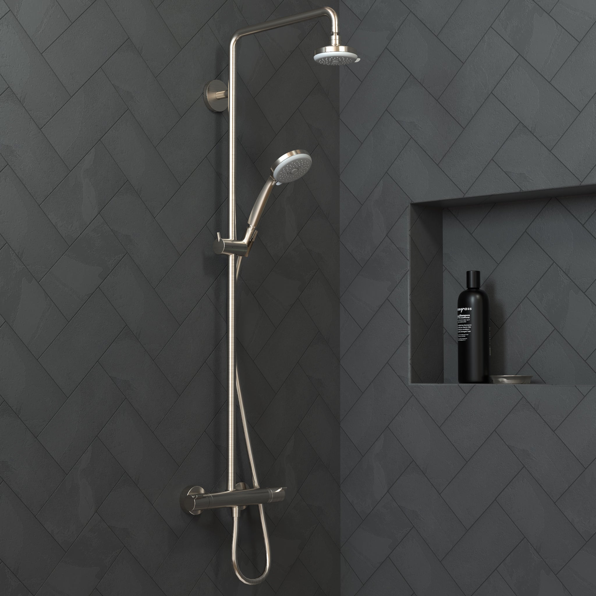 HANSGROHE 04733820 Croma 100 Showerhead E 3-Jet, 1.8 GPM - Brushed Nickel