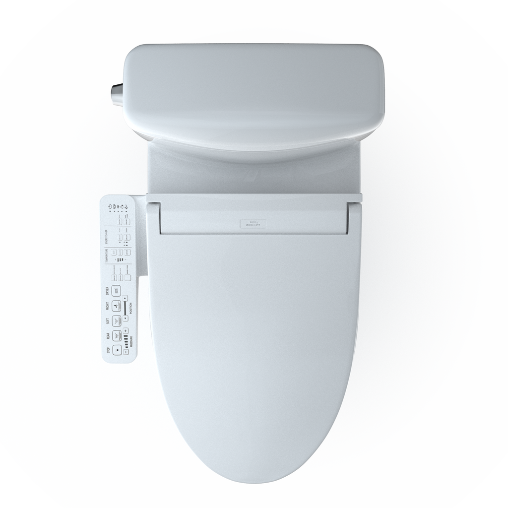 TOTO MW4363074CEMFGN#01 Washlet+ Aquia Iv Cube Two-Piece Elongated Dual Flush 1.28 And 0.9 Gpf Toilet With C2 Bidet Seat - Cotton White
