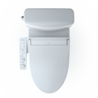TOTO MW4363074CEMFGN#01 Washlet+ Aquia Iv Cube Two-Piece Elongated Dual Flush 1.28 And 0.9 Gpf Toilet With C2 Bidet Seat - Cotton White