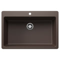 BLANCO 443199 Liven Liven SILGRANIT 33" Super Single Dual Mount Kitchen Sink - Cafe in Cafe