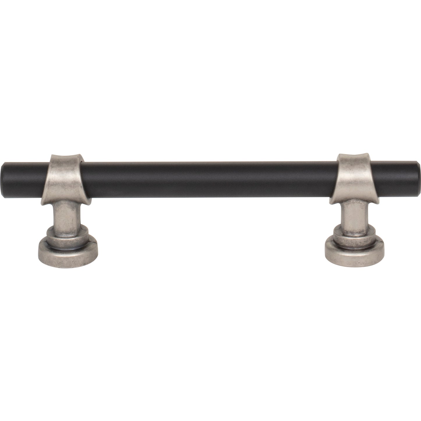 TOP KNOBS M2706 Bit 3 3/4" Center to Center Bar Pull - Flat Black and Pewter Antique