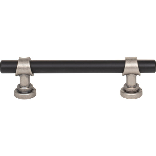 TOP KNOBS M2706 Bit 3 3/4" Center to Center Bar Pull - Flat Black and Pewter Antique