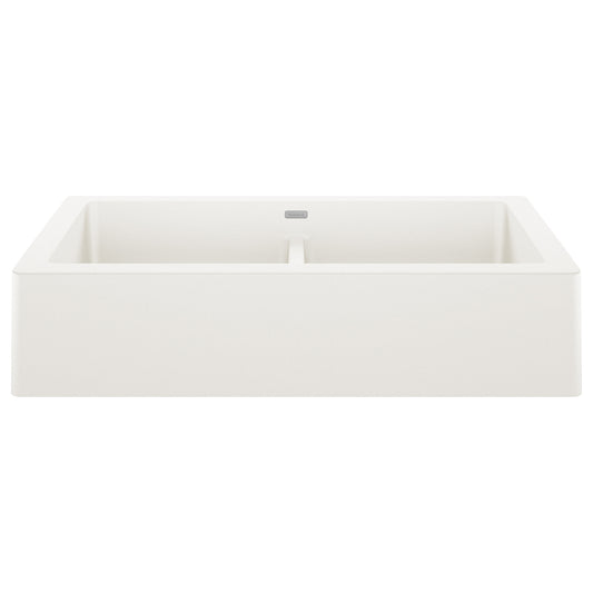 BLANCO 526550 Vintera Vintera SILGRANIT 33" Double Bowl Apron-Front Farmhouse Sink - White in White