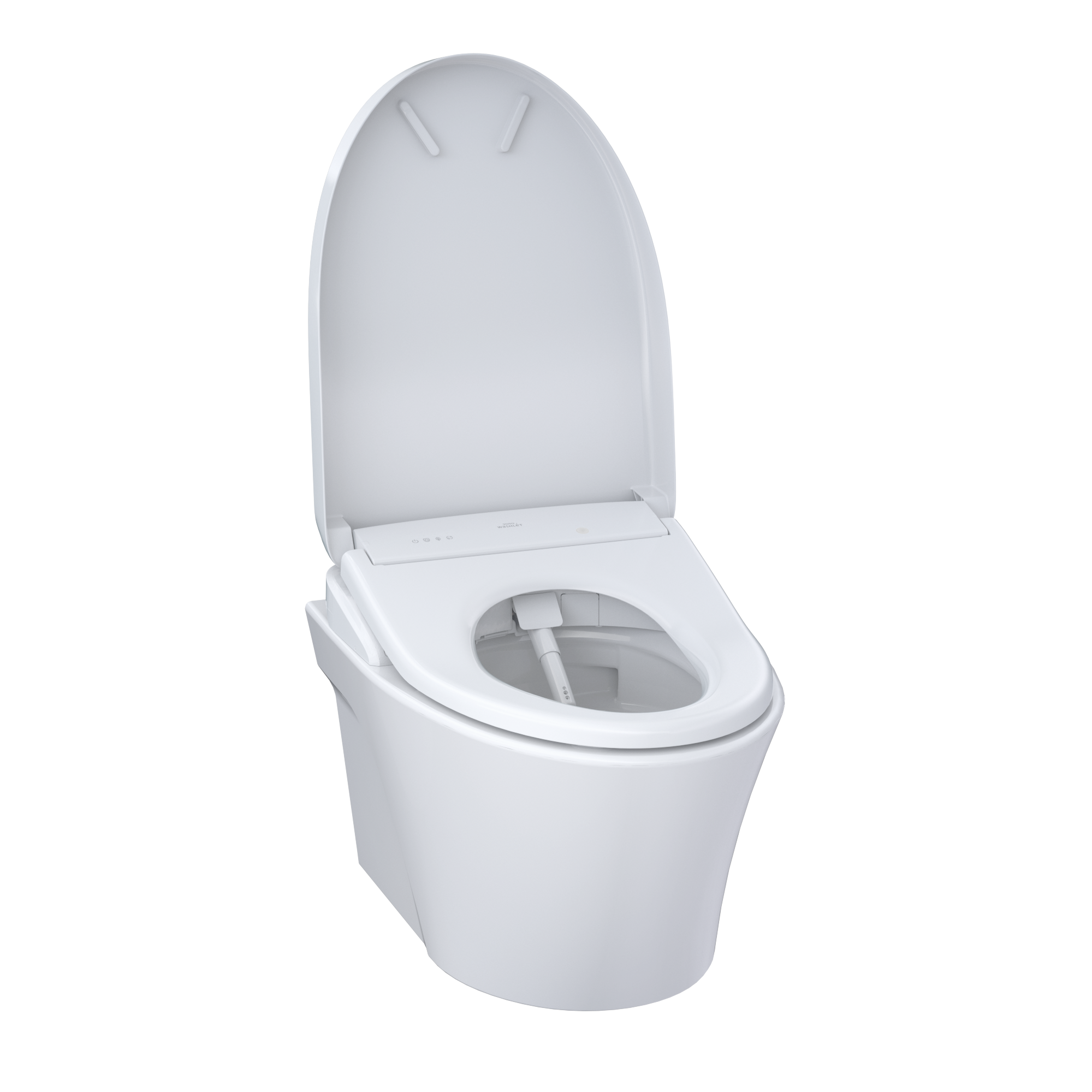 TOTO CWT4264726CMFG#MS Washlet+ Ap Wall-Hung Elongated Toilet With S7 Contemporary Bidet Seat And Duofit In-Wall 0.9 And 1.28 Gpf Dual-Flush Tank System - Matte Silver
