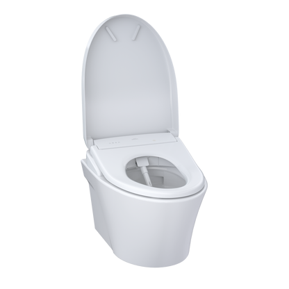 TOTO CWT4264726CMFG#MS Washlet+ Ap Wall-Hung Elongated Toilet With S7 Contemporary Bidet Seat And Duofit In-Wall 0.9 And 1.28 Gpf Dual-Flush Tank System - Matte Silver