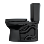 TOTO MS454124CEF#51 Drake Ii Two-Piece Elongated 1.28 Gpf Universal Height Toilet With Ss124 Softclose Seat - Ebony