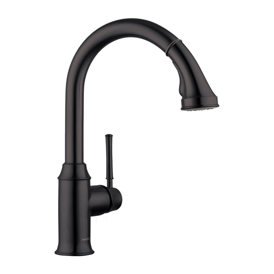 HANSGROHE 04215670 Talis C HighArc Kitchen Faucet, 2-Spray Pull-Down, 1.75 GPM - Matte Black