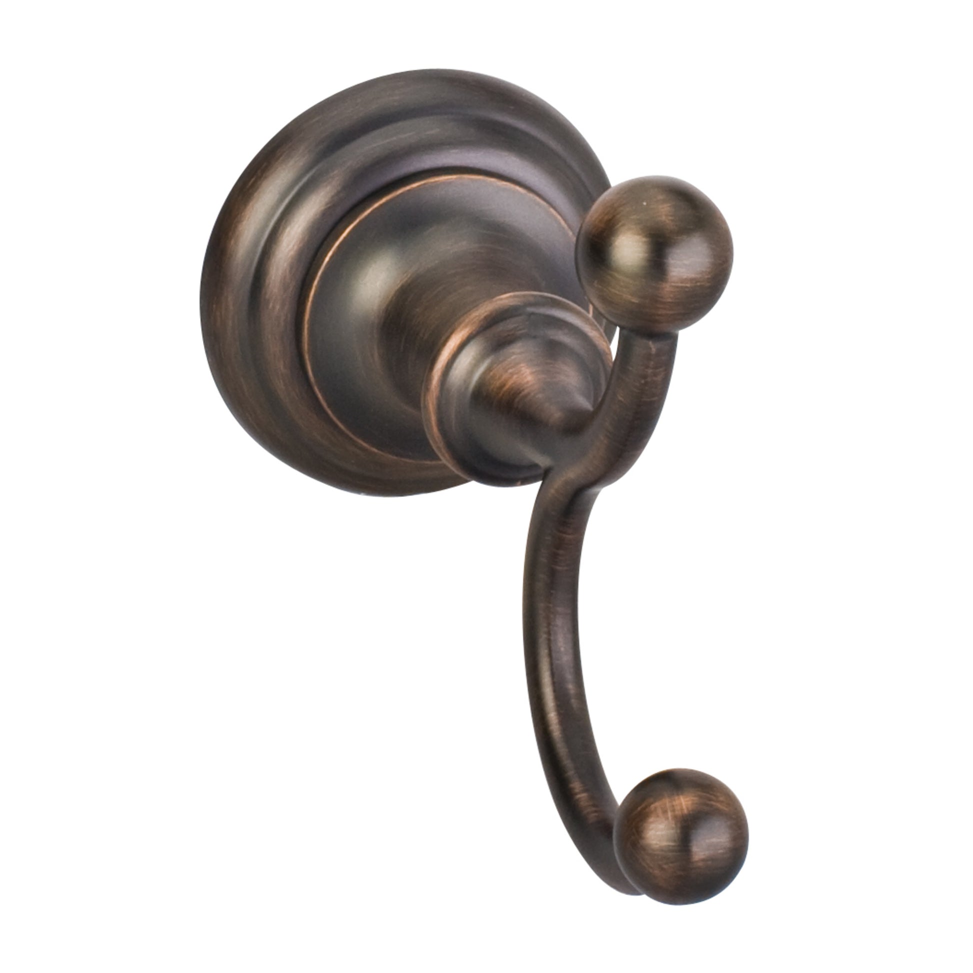 ELEMENTS BHE5-02DBAC Fairview Brushed Oil Rubbed Bronze Double Robe Hook - Contractor Packed - Brushed Oil Rubbed Bronze