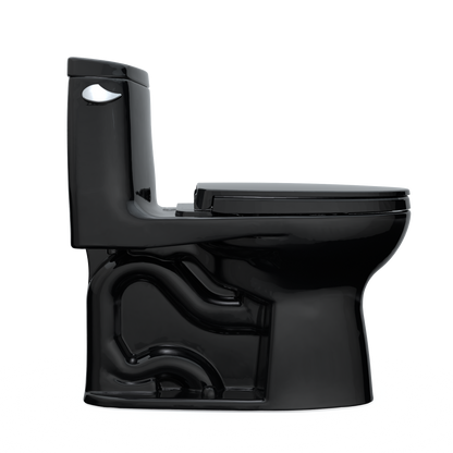 TOTO MS604124CEF#51 Ultramax Ii One-Piece Elongated 1.28 Gpf Universal Height Toilet With Ss124 Softclose Seat - Ebony