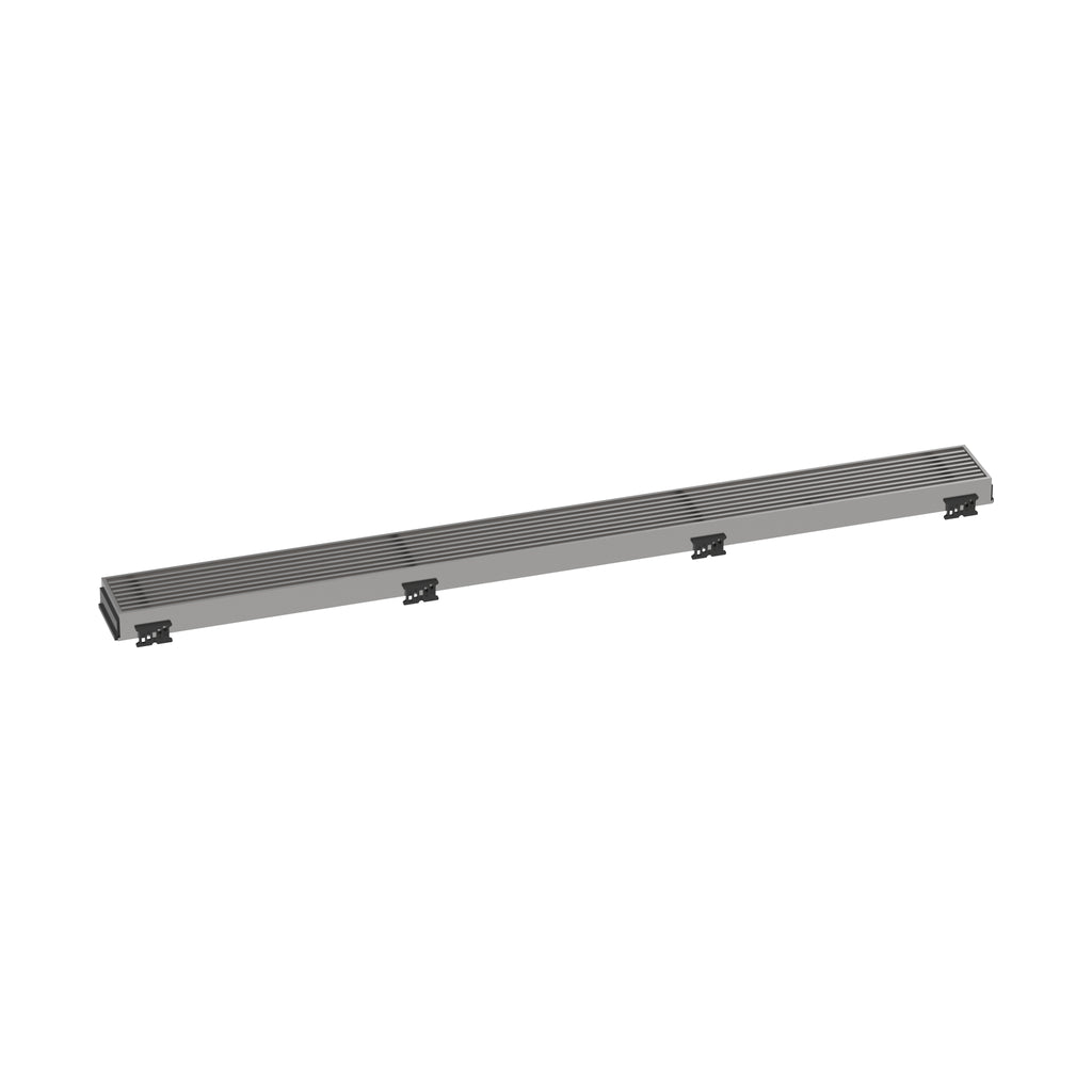 HANSGROHE 56119801 RainDrain Match Boardwalk Trim Boardwalk 31 1/2" with Height Adjustable Frame - Brushed Stainless Steel