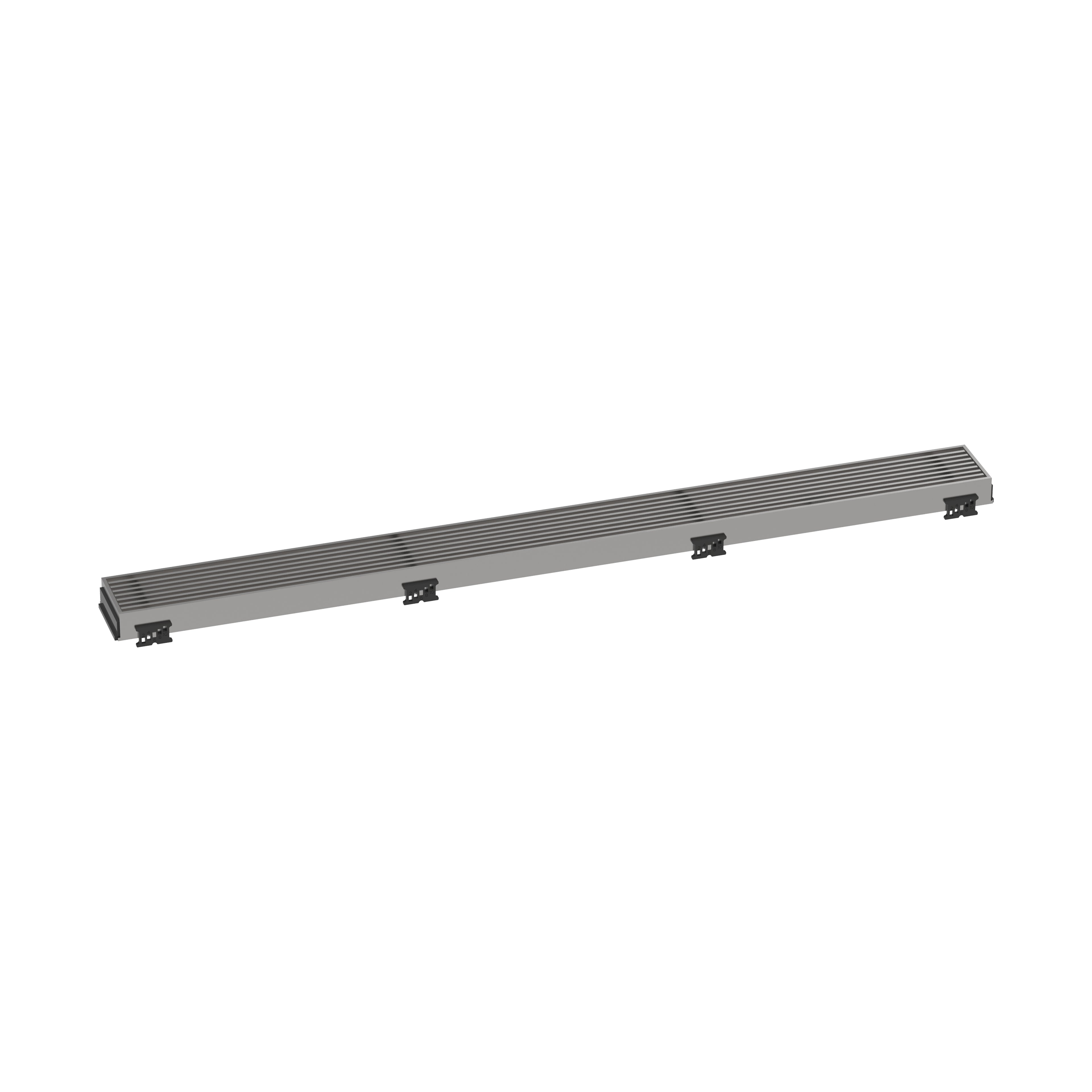 HANSGROHE 56119801 RainDrain Match Boardwalk Trim Boardwalk 31 1/2" with Height Adjustable Frame - Brushed Stainless Steel