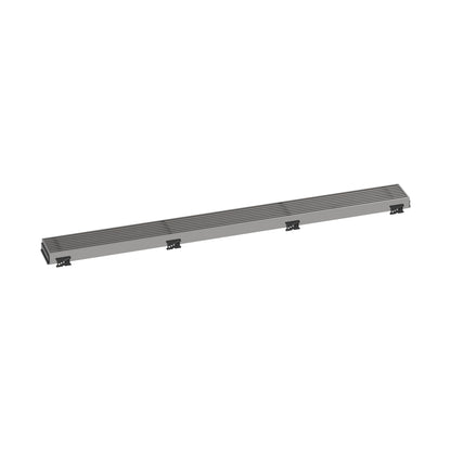 HANSGROHE 56119801 RainDrain Match Boardwalk Trim Boardwalk 31 1/2" with Height Adjustable Frame - Brushed Stainless Steel