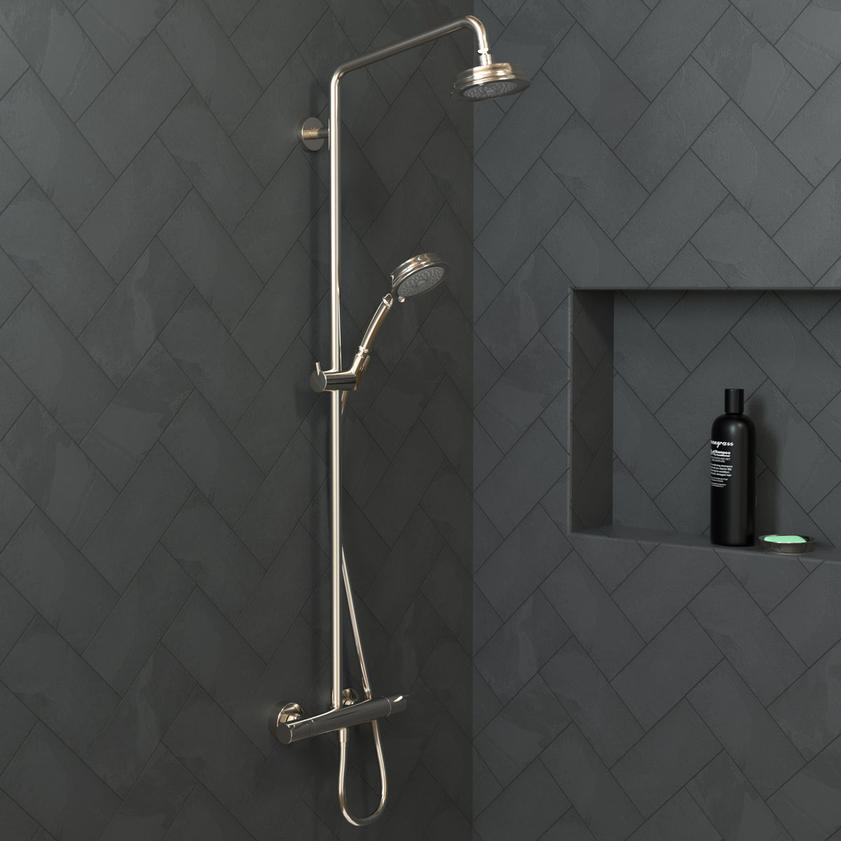 HANSGROHE 04753830 Croma 100 Classic Handshower 3-Jet, 1.8 GPM - Polished Nickel