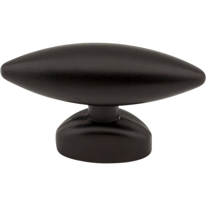 ELEMENTS 413322 Verona 1-9/16" Length Oval Knob - Matte Black