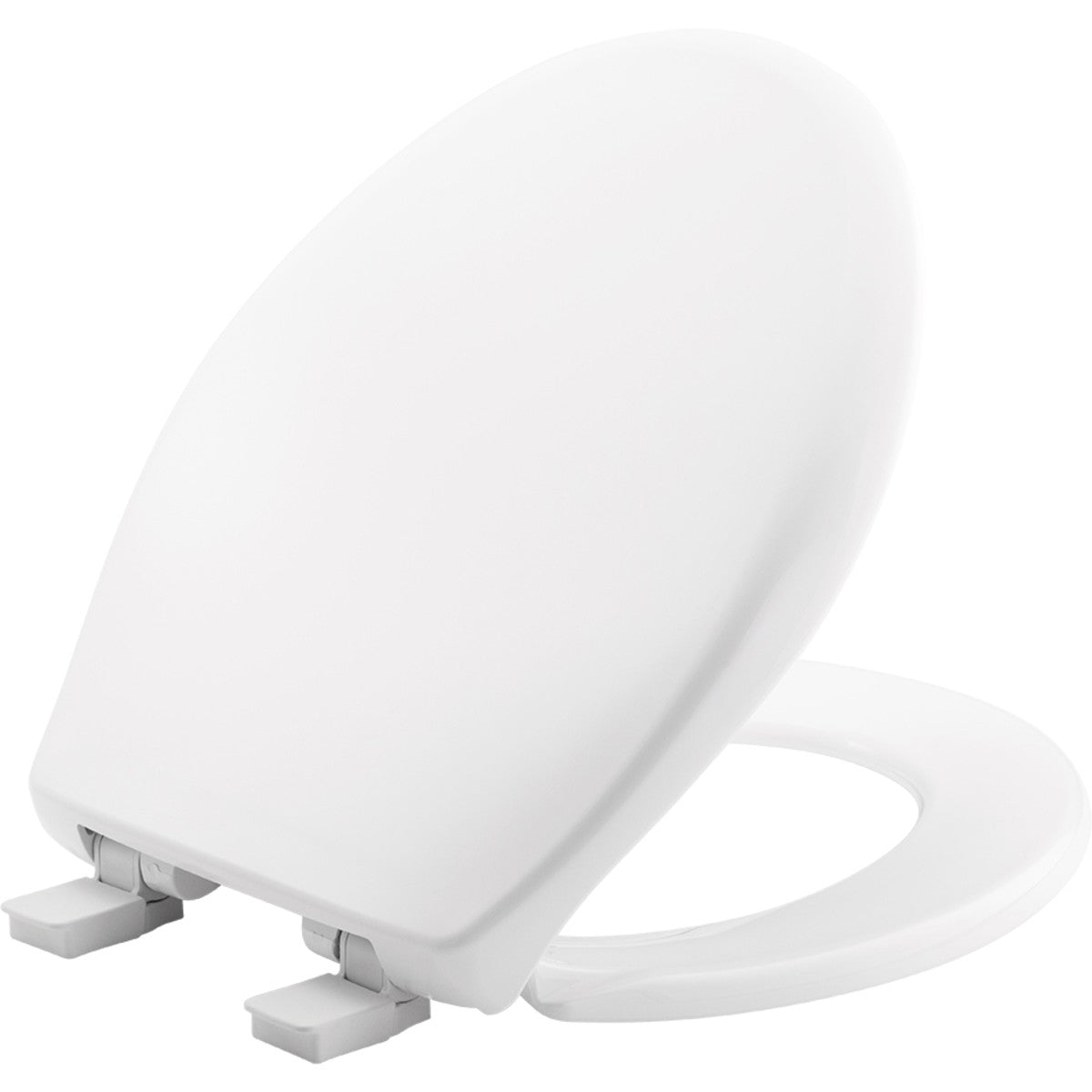 Bemis Affinity Round Plastic Toilet Seat in Cotton White with STA-TITE Seat Fastening System, Easy•Clean, Whisper•Close, Precision Seat Fit Adjustable Hinge and Super Grip Bumpers