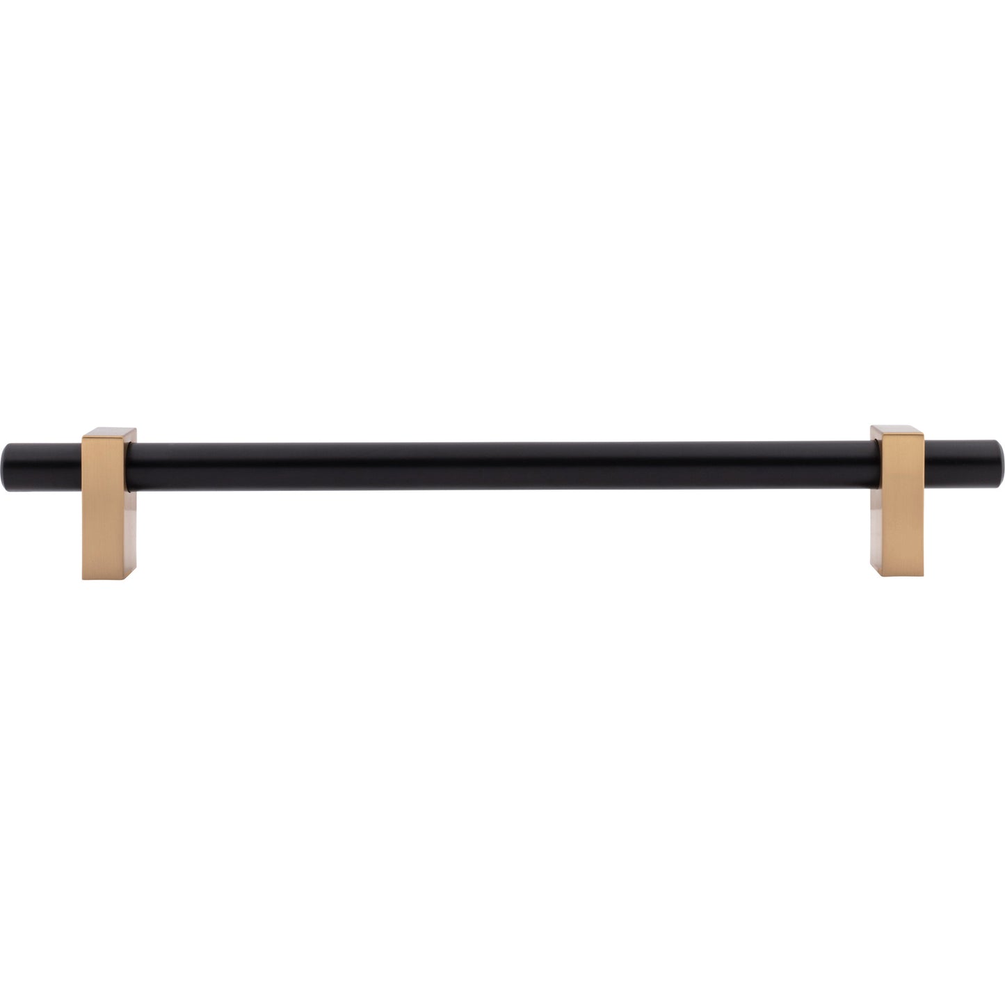 JEFFREY ALEXANDER 478-12MBSBZ Larkin 2 12" Center-to-Center Appliance Pull - Matte Black w/Satin Bronze