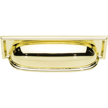 ATLAS 383-PB Campaign 3 3/4" Center to Center Cup/Bin Pull - Polished Brass