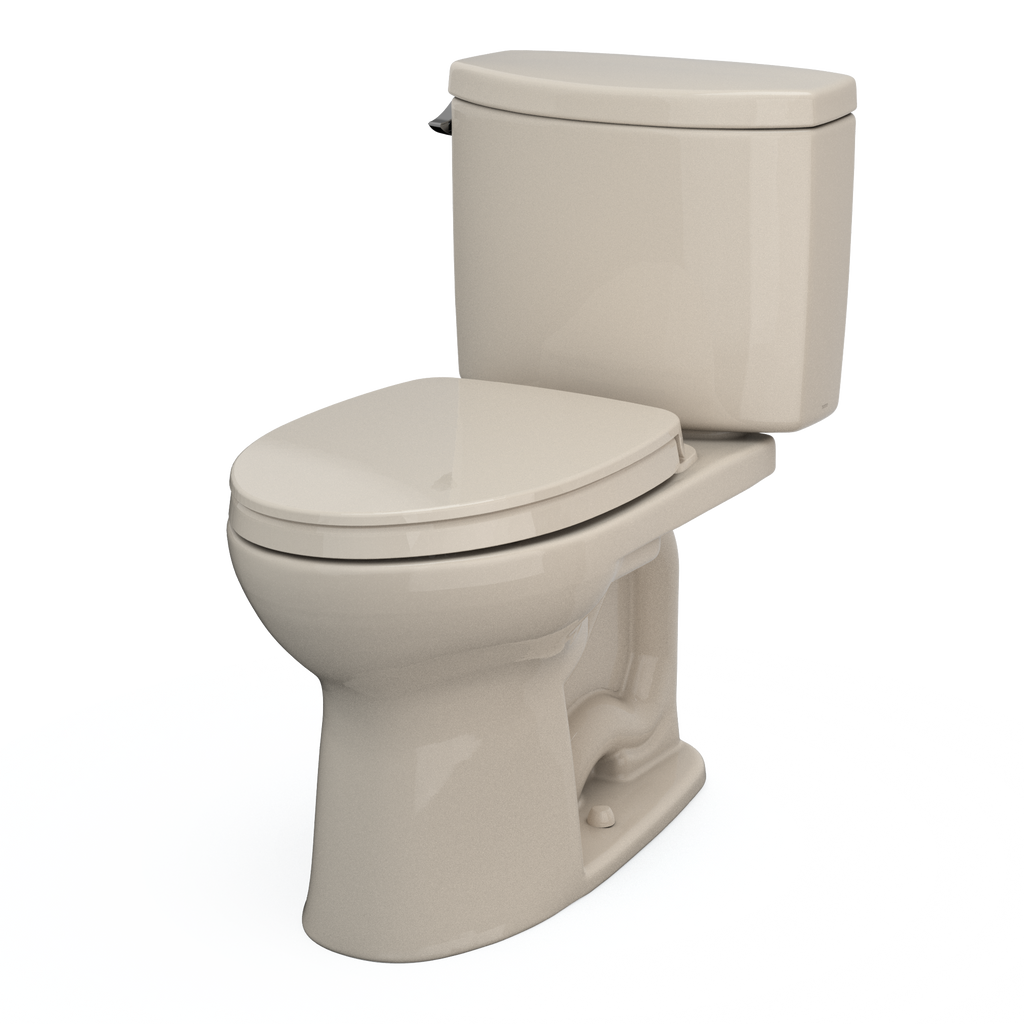 TOTO MS454124CEFG#03 Drake Ii Two-Piece Elongated 1.28 Gpf Universal Height Toilet With Cefiontect And Ss124 Softclose Seat - Bone