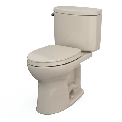TOTO MS454124CEFG#03 Drake Ii Two-Piece Elongated 1.28 Gpf Universal Height Toilet With Cefiontect And Ss124 Softclose Seat - Bone