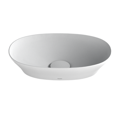 TOTO LT473MT#CMW Kiwami Oval 16 Inch Vessel Bathroom Sink With Cefiontect - Clean Matte