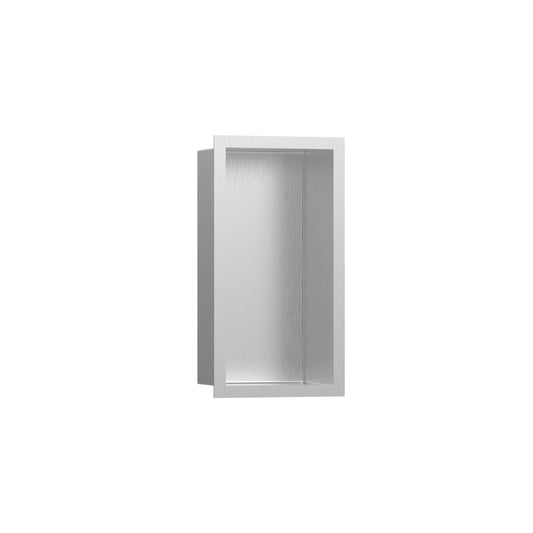 HANSGROHE 56094800 XtraStoris Individual Wall Niche Brushed Stainless Steel with Design Frame 12"x 6"x 4" - Brushed Stainless Steel