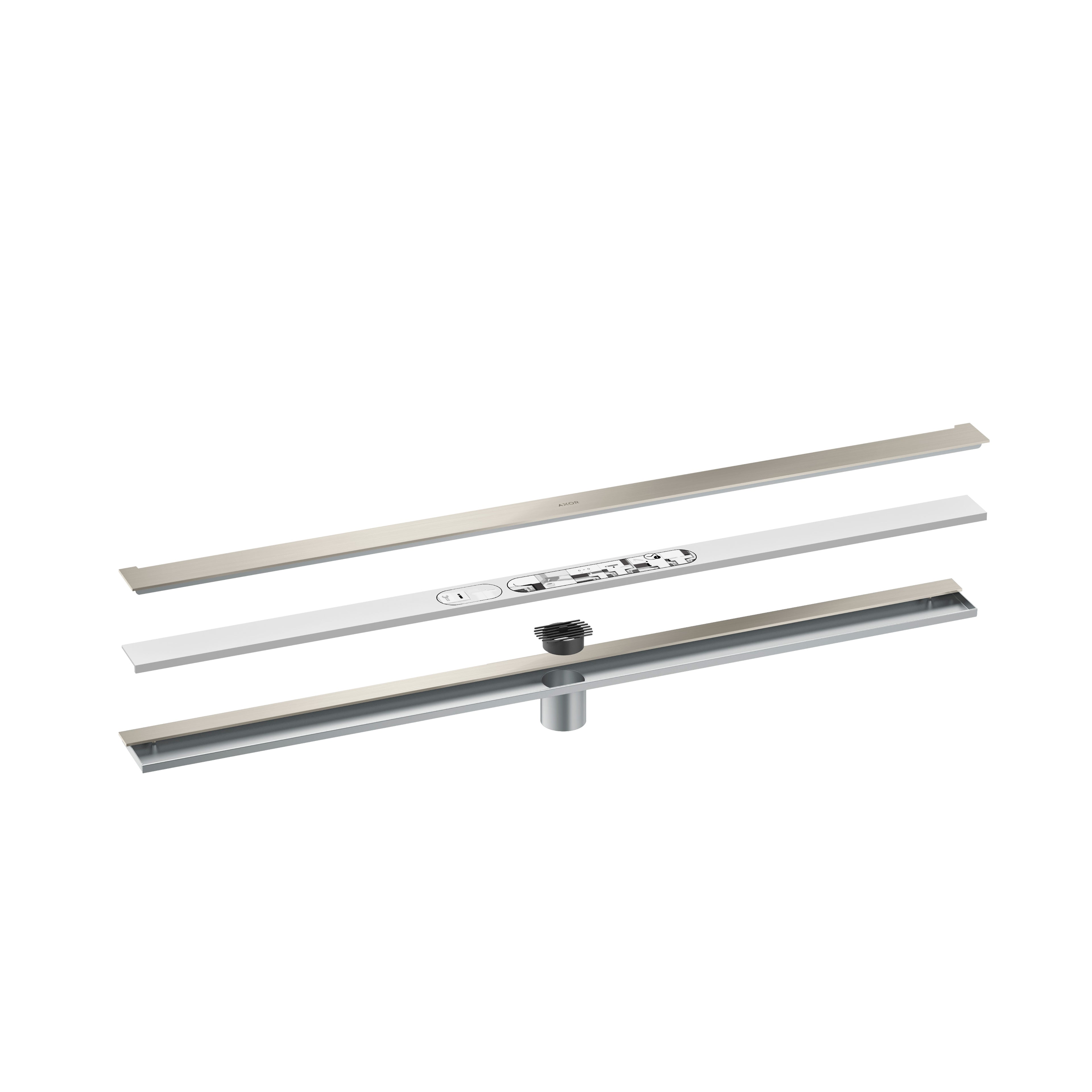 AXOR 42528801 Drains Wall Installation 39 3/8" - Stainless Steel Optic