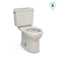 TOTO CST775CEFG#12 Drake Two-Piece Round 1.28 Gpf Universal Height Tornado Flush Toilet With Cefiontect - Sedona Beige