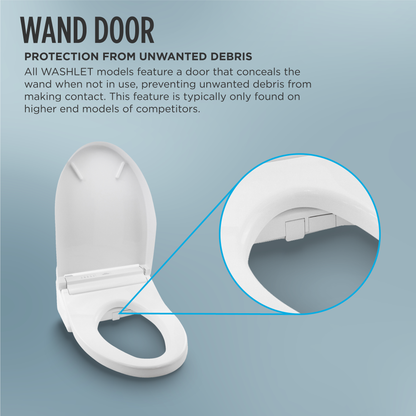 TOTO SW3074#01 Washlet C2 Electronic Bidet Toilet Seat With Premist And Ewater+ Wand Cleaning - Cotton White