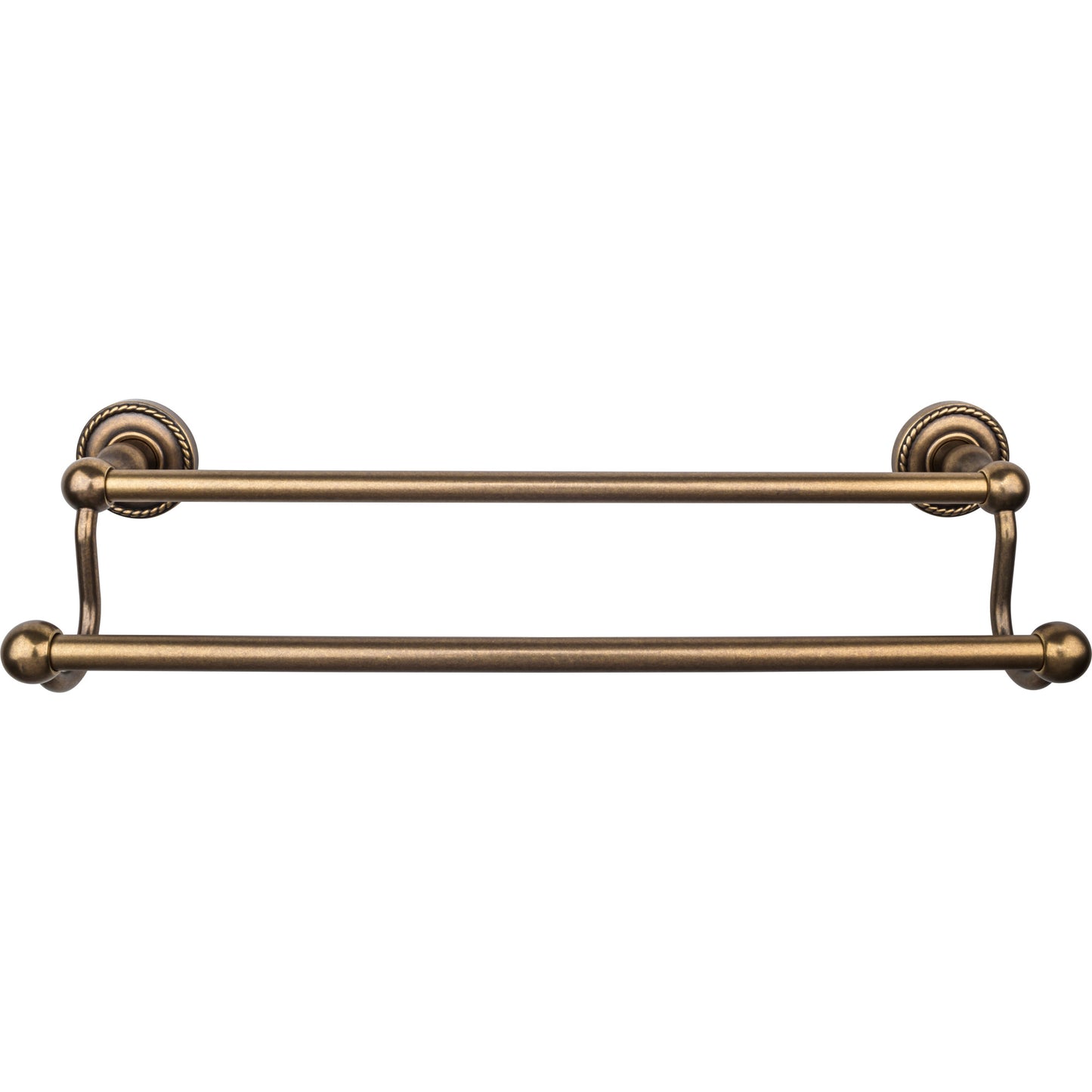 TOP KNOBS ED7GBZF TOP BATH (R) Edwardian Bath Double 20 1/2" Wall Mounted Towel Bar - German Bronze