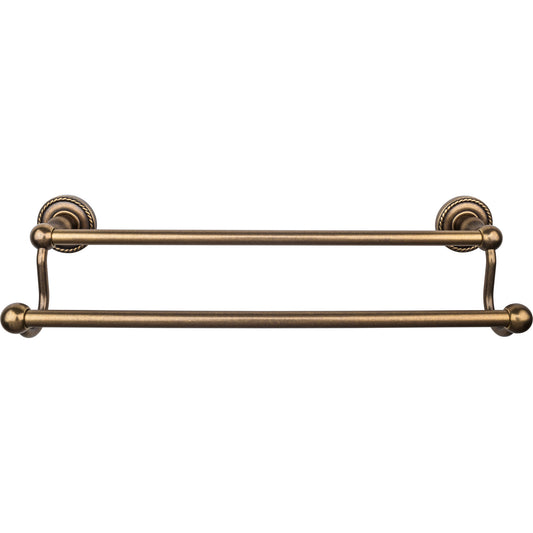 TOP KNOBS ED7GBZF TOP BATH (R) Edwardian Bath Double 20 1/2" Wall Mounted Towel Bar - German Bronze