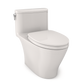 TOTO MS642124CUFG#11 Nexus 1G One-Piece Elongated 1.0 GPF Universal Height Toilet with CEFIONTECT and SS124 SoftClose Seat , Colonial White