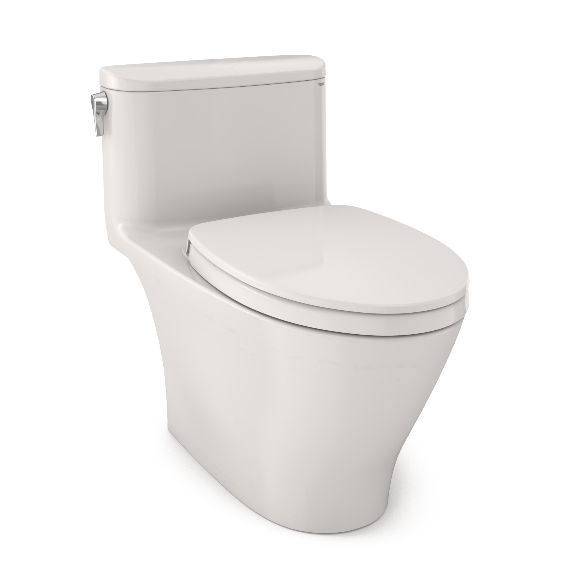 TOTO MS642124CUFG#11 Nexus 1G One-Piece Elongated 1.0 Gpf Universal Height Toilet With Cefiontect And Ss124 Softclose Seat - Colonial White