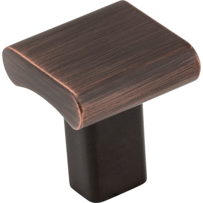 ELEMENTS 183DBAC Park 1" Length Square Knob - Brushed Oil Rubbed Bronze