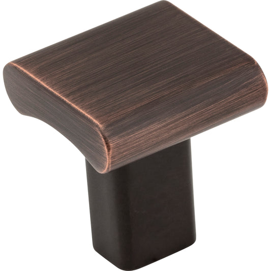 ELEMENTS 183DBAC Park 1" Length Square Knob - Brushed Oil Rubbed Bronze