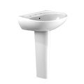 TOTO LPT241.8G#01 Supreme Oval Basin Pedestal Bathroom Sink With Cefiontect For 8 Inch Center Faucets - Cotton White