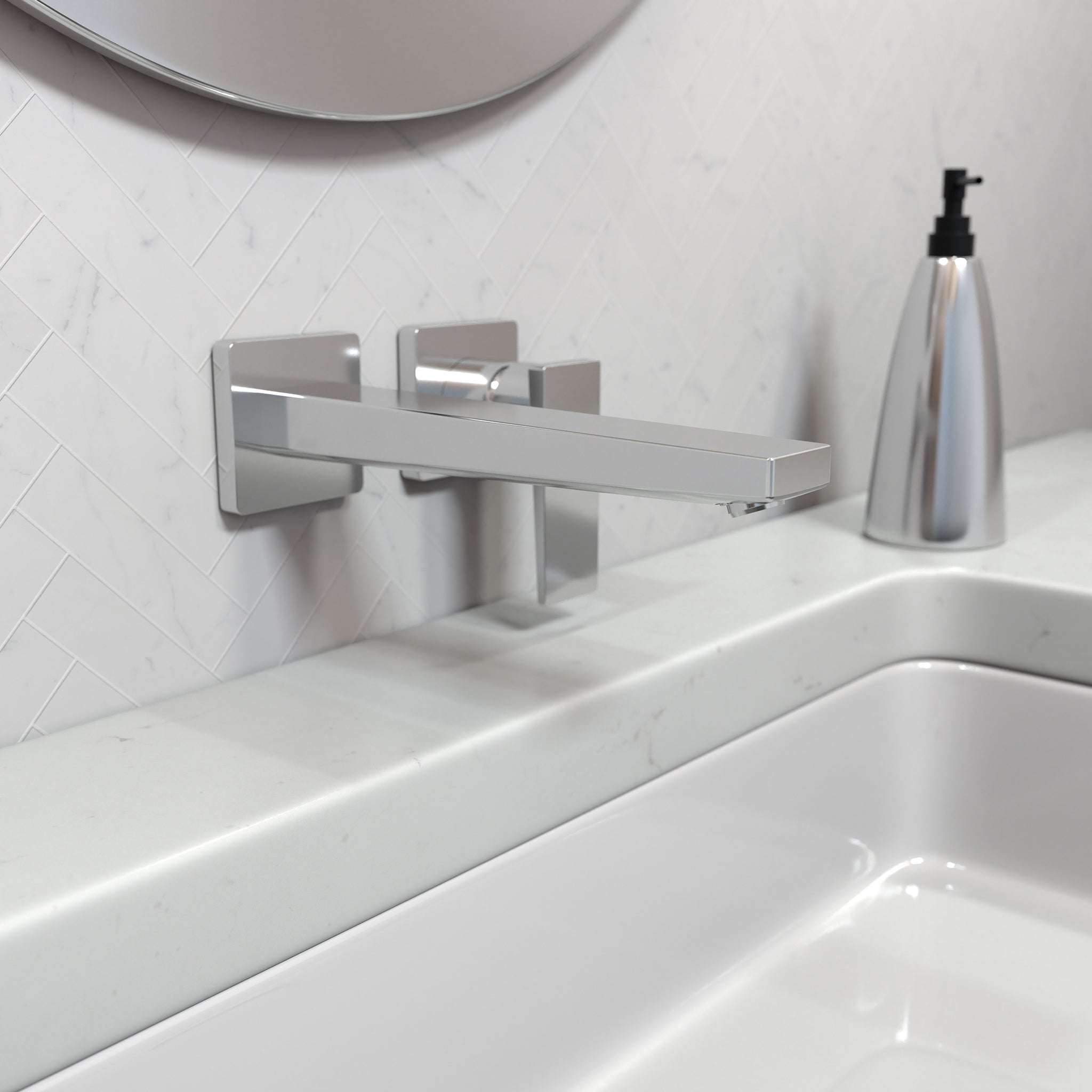 HANSGROHE 32526001 Metropol Wall-Mounted Single-Handle Faucet Trim with Lever Handle, 1.2 GPM - Chrome