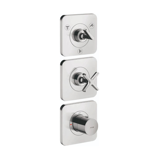 AXOR 36704001 Citterio E Thermostatic Module Trim 15" x 5" for 3 Functions - Chrome