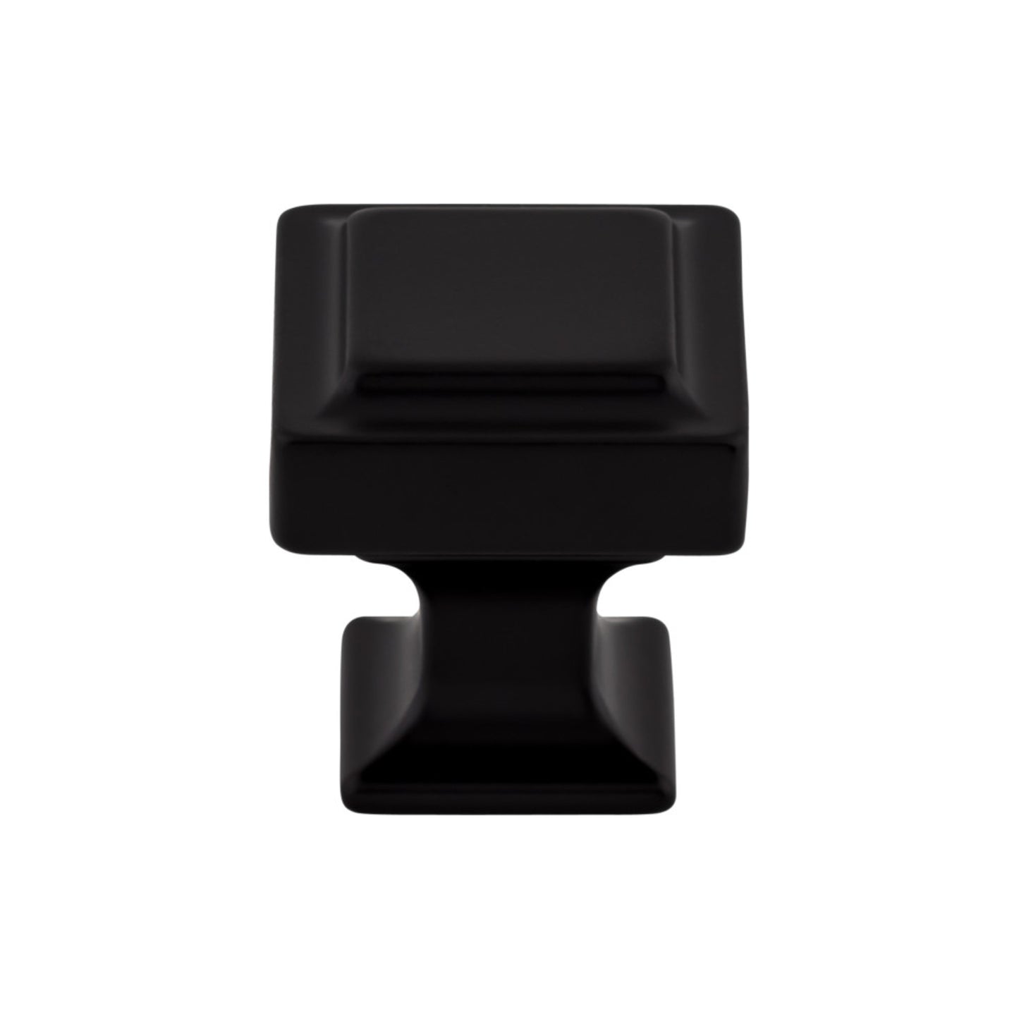 TOP KNOBS TK701BLK Ascendra 1 1/8" Length Square Knob - Flat Black