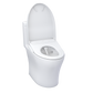 TOTO MW6464736CEMFGNA#01 WASHLET+ Aquia IV One-Piece Elongated Dual Flush 1.28 and 0.9 GPF Toilet with Auto Flush S7A Contemporary Bidet Seat , Cotton White