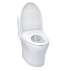 TOTO MW6464726CEMFGNA#01 Washlet+ Aquia Iv One-Piece Elongated Dual Flush 1.28 And 0.9 Gpf Toilet With Auto Flush S7 Contemporary Bidet Seat - Cotton White