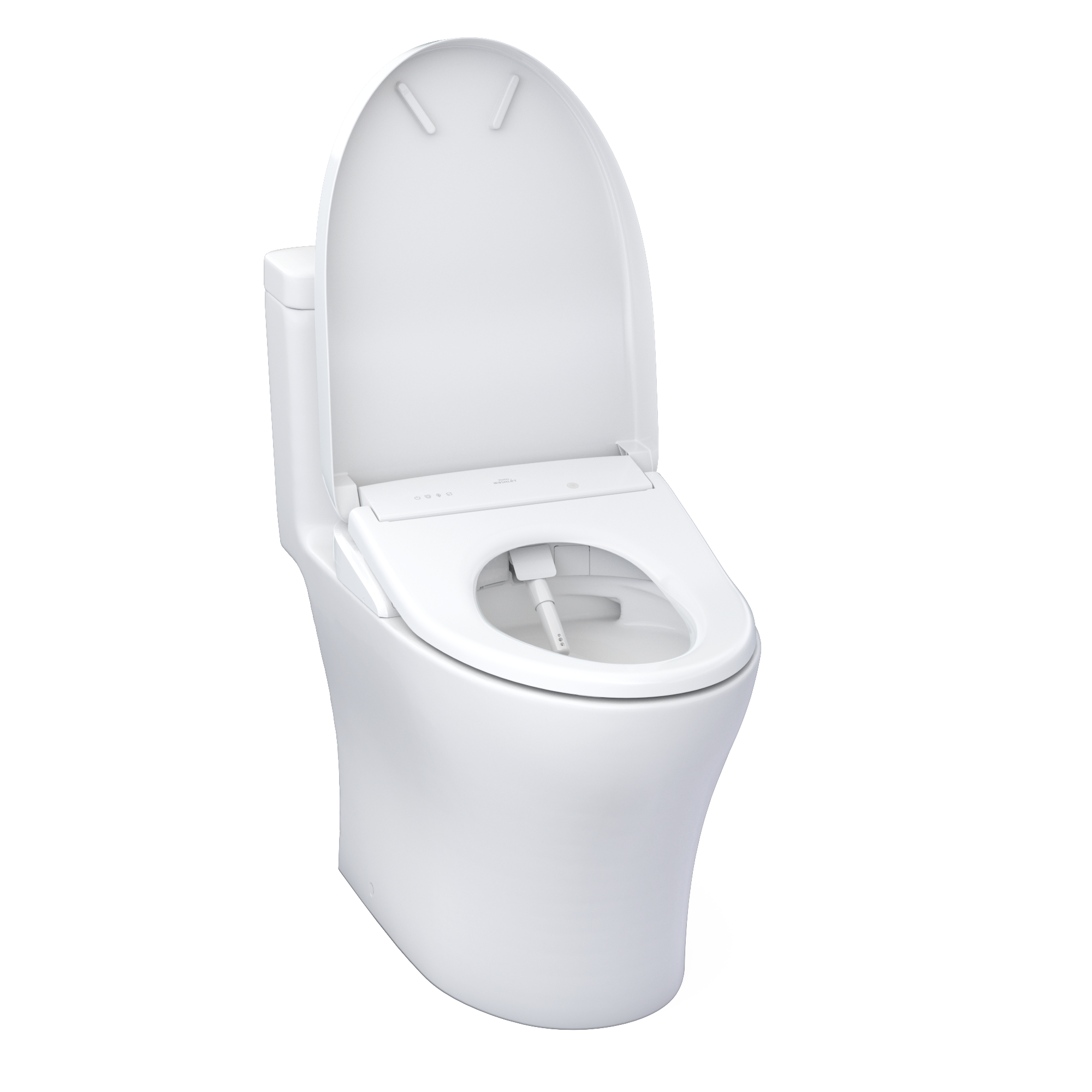 TOTO MW6464726CEMFGN#01 Washlet+ Aquia Iv One-Piece Elongated Dual Flush 1.28 And 0.9 Gpf Toilet With S7 Contemporary Electric Bidet Seat - Cotton White