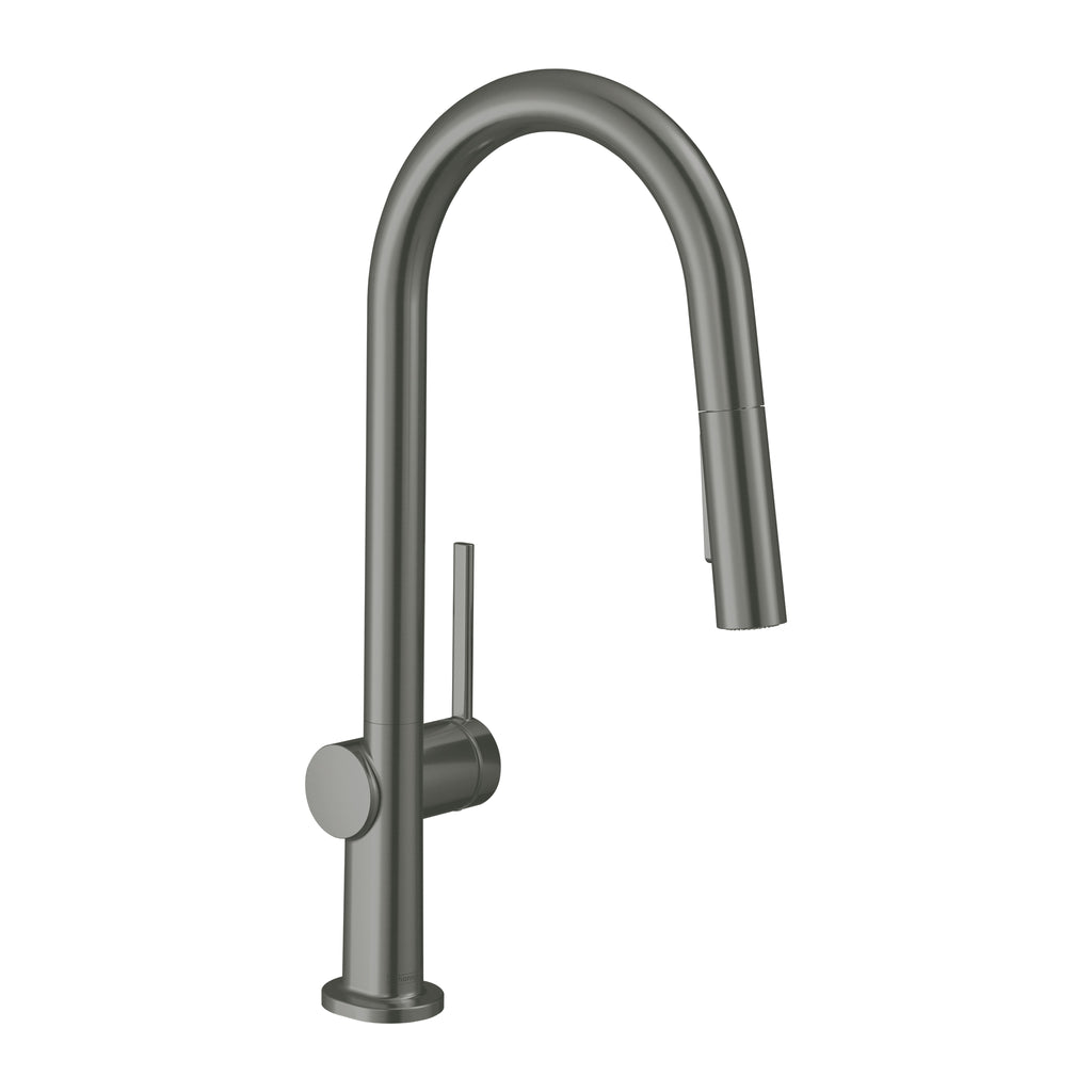 HANSGROHE 72846341 Talis N HighArc Kitchen Faucet, A-Style, 2-Spray Pull-Down, 1.75 GPM - Brushed Black Chrome