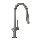 HANSGROHE 72846341 Talis N HighArc Kitchen Faucet, A-Style, 2-Spray Pull-Down, 1.75 GPM - Brushed Black Chrome