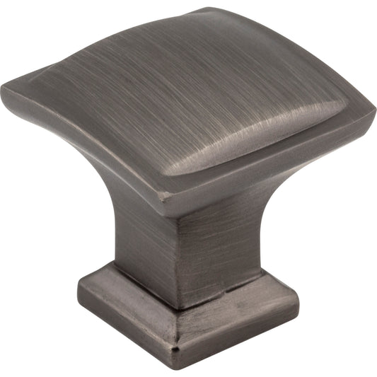 JEFFREY ALEXANDER 435BNBDL Annadale 1-1/4" Length Square Knob - Brushed Pewter