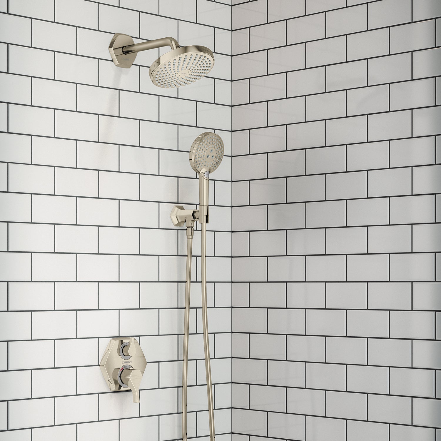 HANSGROHE 04820830 Locarno Thermostatic Trim with Volume Control and Diverter - Polished Nickel