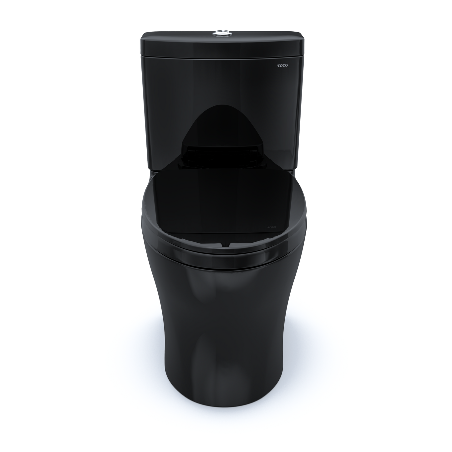 TOTO MS446124CEMN#51 Aquia IV WASHLET+ Two-Piece Elongated Dual Flush 1.28 and 0.9 GPF Toilet , Ebony