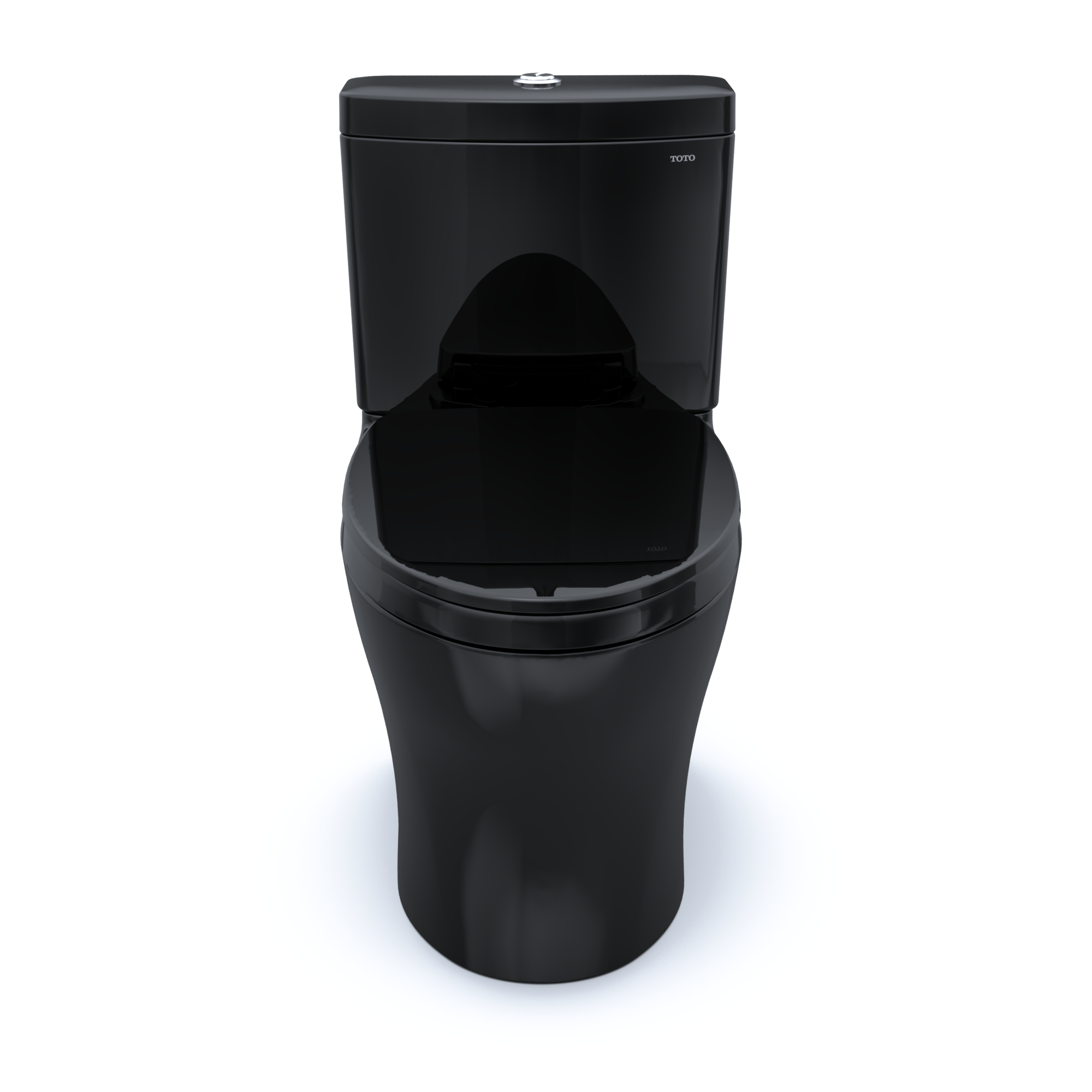 TOTO MS446124CEMN#51 Aquia Iv Washlet+ Two-Piece Elongated Dual Flush 1.28 And 0.9 Gpf Toilet - Ebony