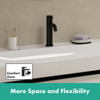 HANSGROHE 73314671 Tecturis S Single-Hole Faucet 110 with Pop-Up Drain, 1.2 GPM - Matte Black